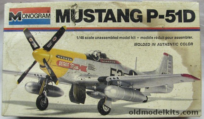 Monogram 1/48 Mustang P-51D 'Detroit Miss' - White Box Issue, 5101 plastic model kit
